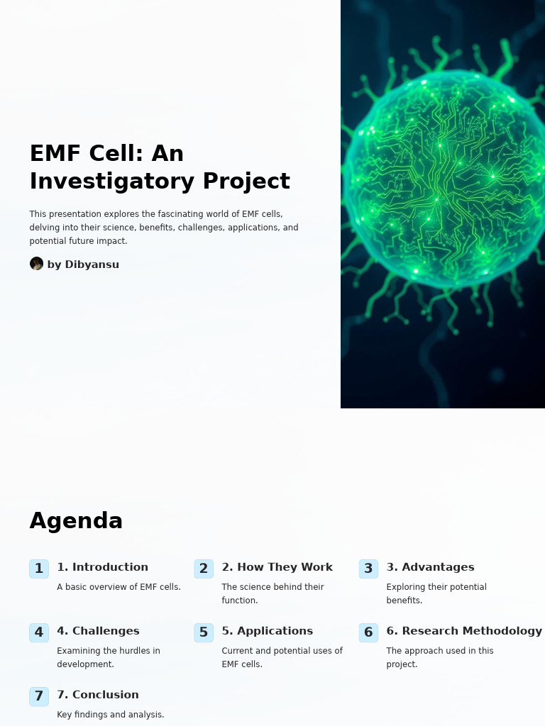 EMF Cell An Investigatory Project | PDF | Waste | Physical Sciences