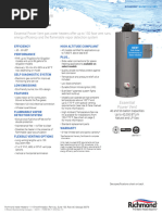 Rheem RTGH Series Water Heater Specs | PDF | Water Heating | Mechanical ...