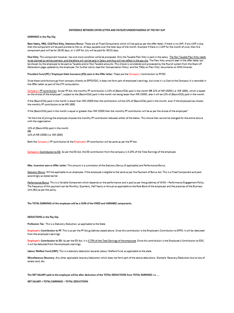 Difference Between Offer Letter And Employment Letter