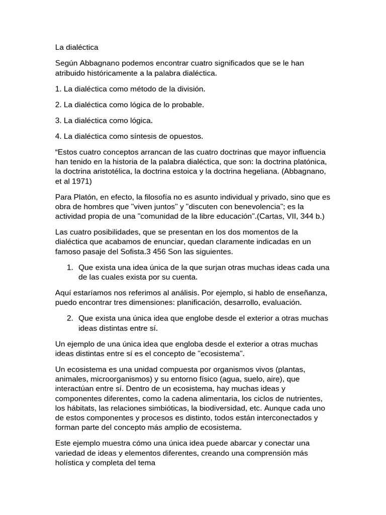 La Dialectica Pdf Dialéctico Razonamiento Deductivo