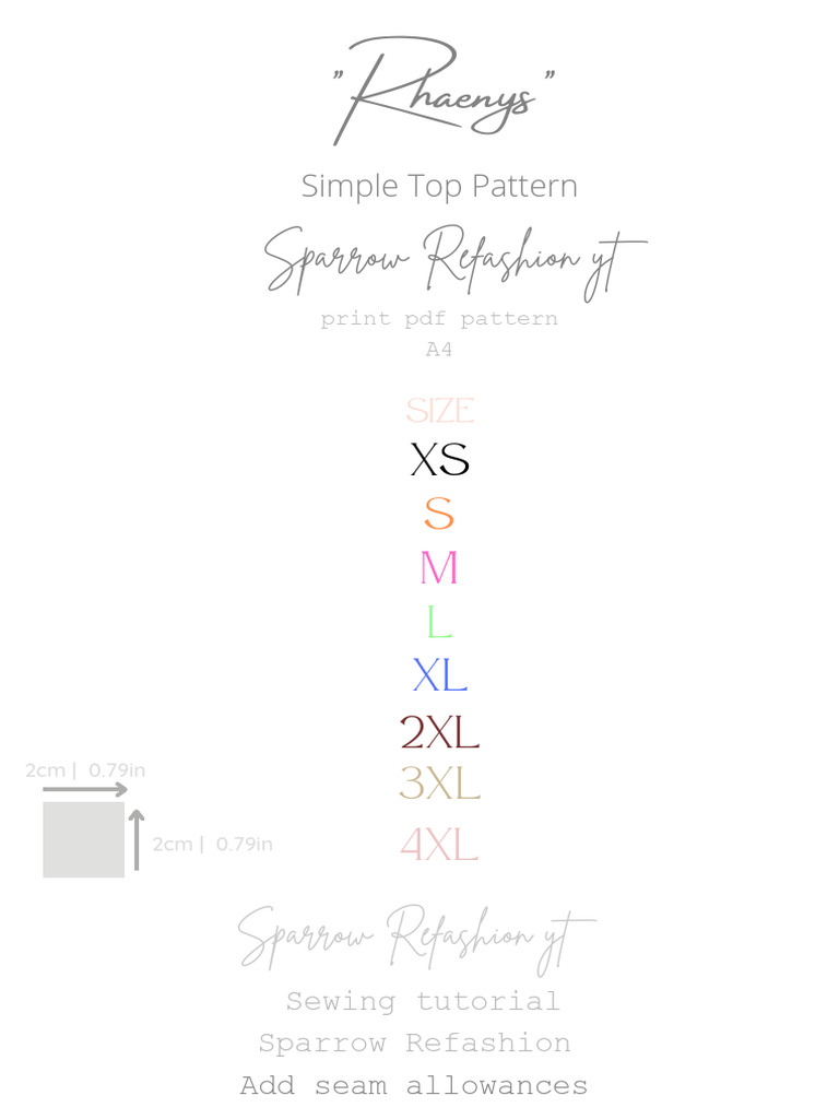 Free Simple Top Pattern PDF Download | PDF