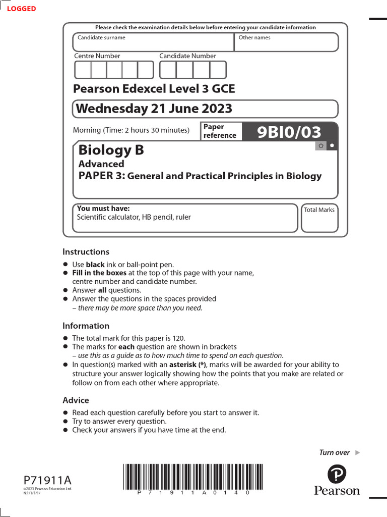 Edexcel Biology B Paper 3 Exam Guide | PDF | Genetic Engineering | Plasmid