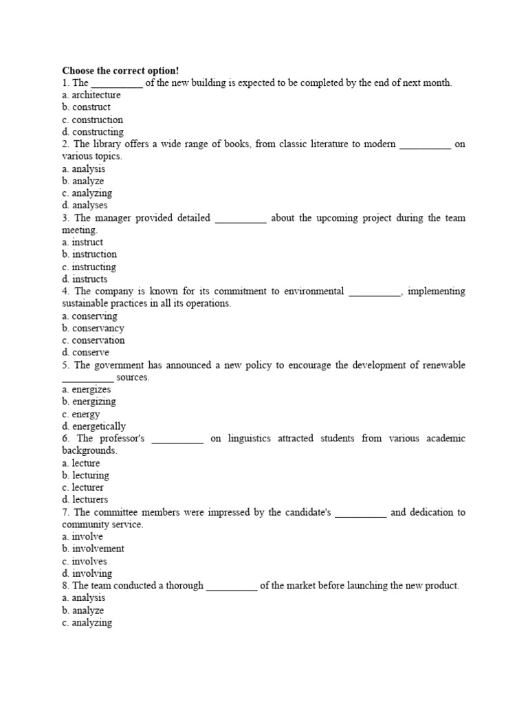 Exercise On Nouns and Noun Phrases | PDF | Usability