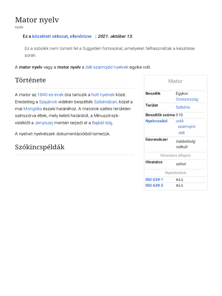 Mator Nyelv | PDF