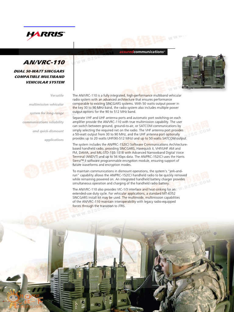 An - VRC-110 - Sismple Broshore | PDF | Very High Frequency | Frequency ...