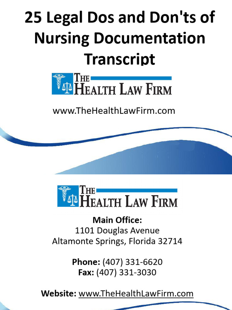 Nursing Documentation Legal Guidelines | PDF | Injection (Medicine ...