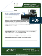 Solid Waste Disposal Thermal Oxidizer Incinerator Model A 3.0WL