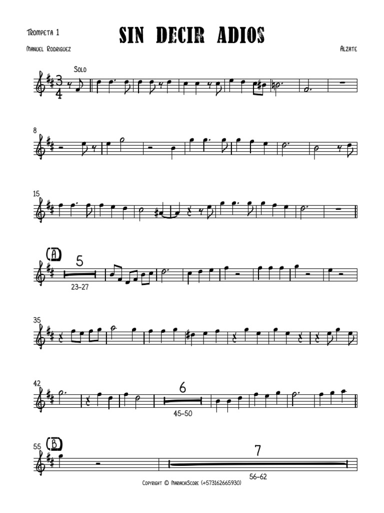 Sin Decir Adios Trompeta 1 Pdf