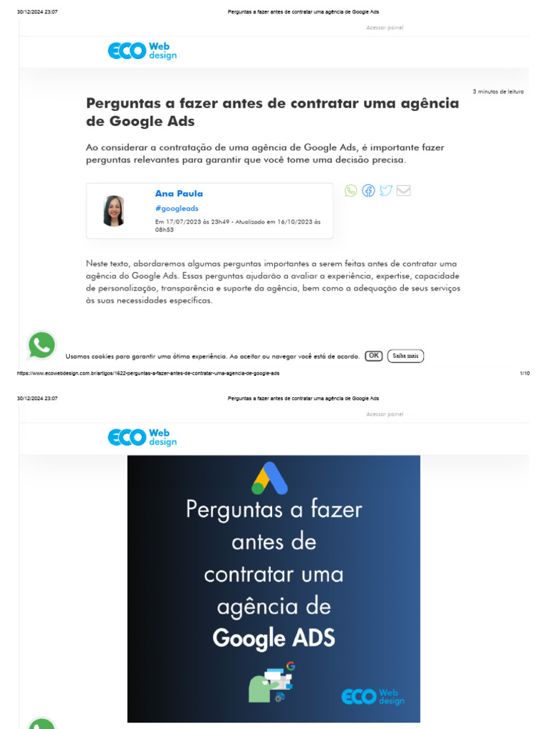 Perguntas para Contratar Agência Google Ads | PDF