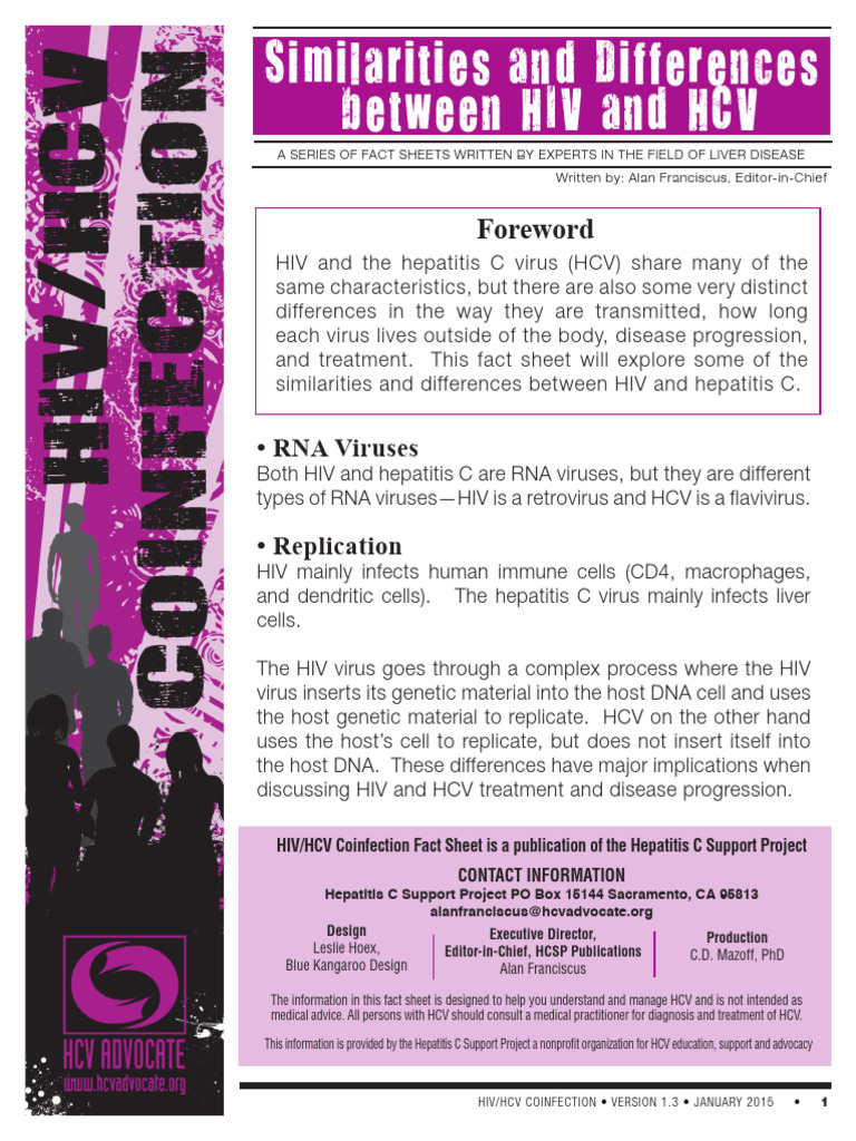 Coinfection Similarities and Differences | PDF | Hepatitis C | Hiv