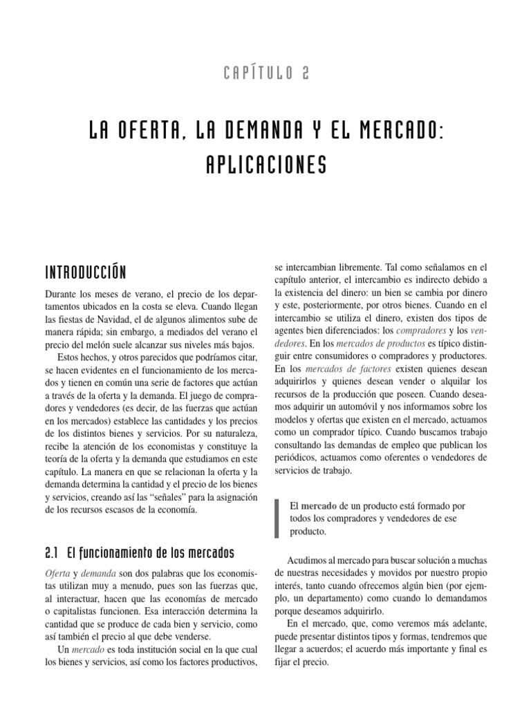 Oferta y Demanda en Mercados Económicos | PDF | Mercado (economía ...