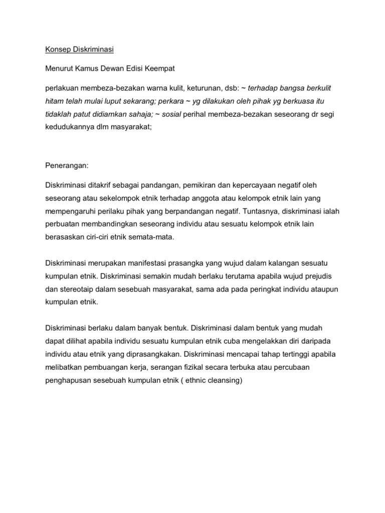 5 Jan Konsep Diskriminasi Dan Amalgamai Pdf