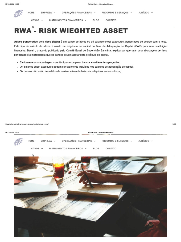 Entendendo RWA e RMA no Setor Bancário | PDF | Bancos | Política de ...