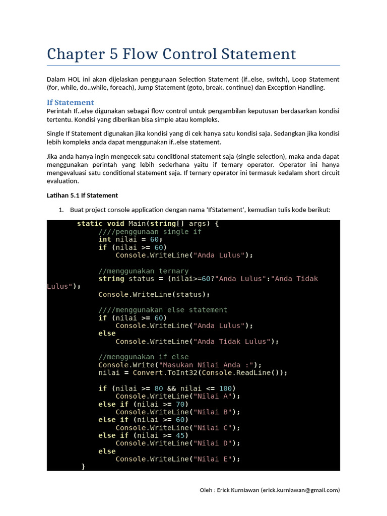 Penggunaan Goto dalam C# | PDF