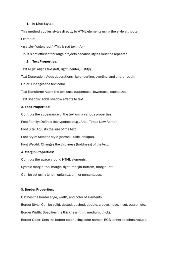 Css Class 7 | PDF