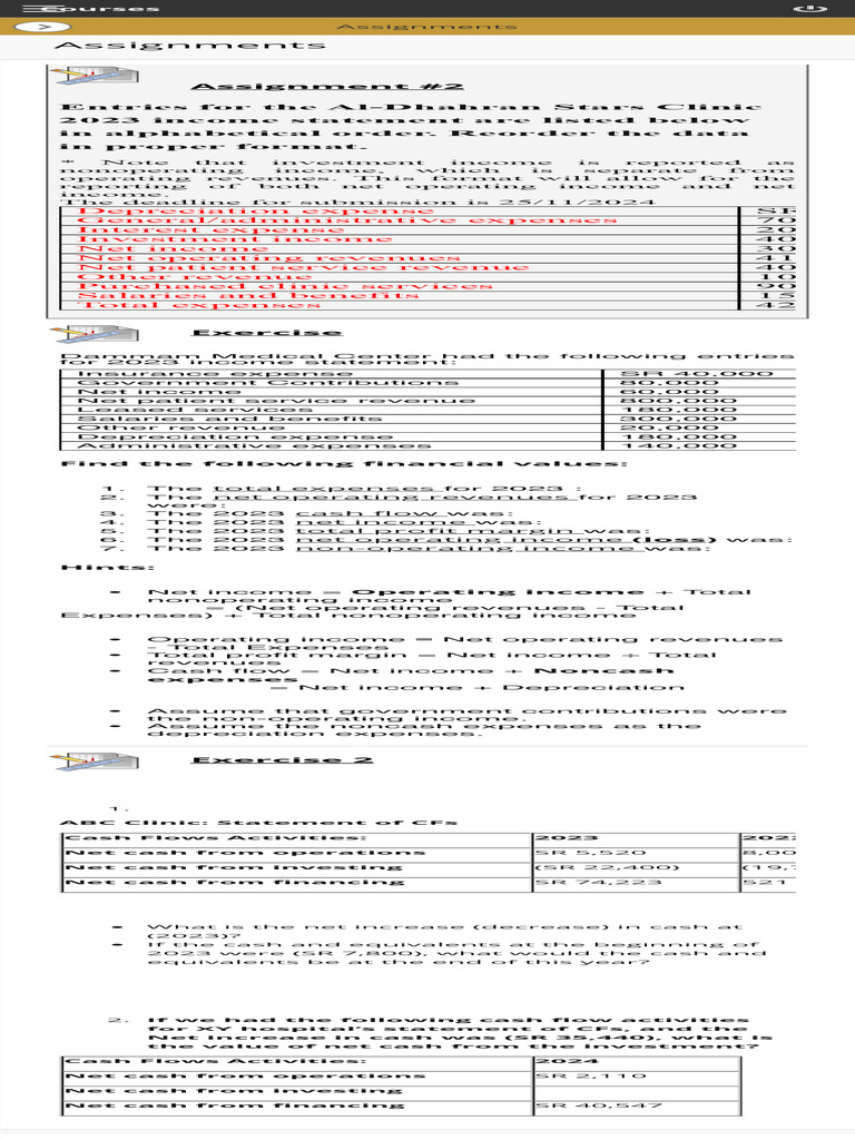 2023 Income Statement Assignment Guide | PDF | Expense | Income