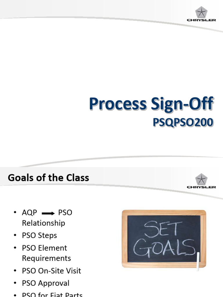 Chrysler PSO and AQP Requirements Guide | PDF | Verification And ...