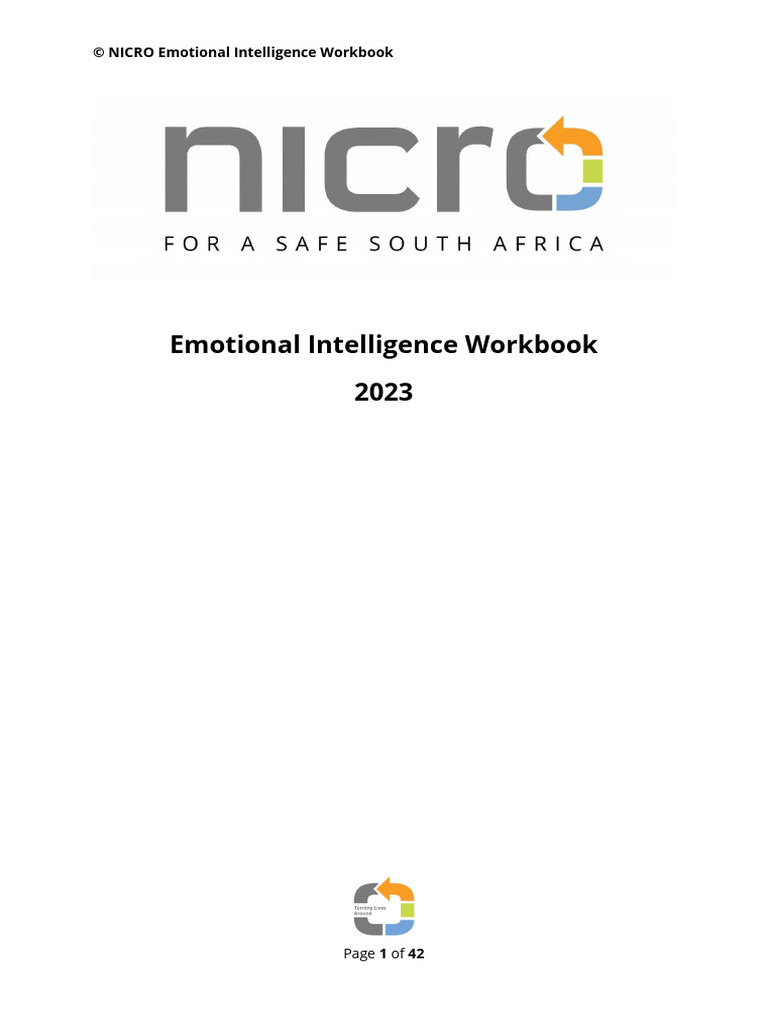 NICRO Emotional Intelligence Workbook | PDF | Empathy | Emotions