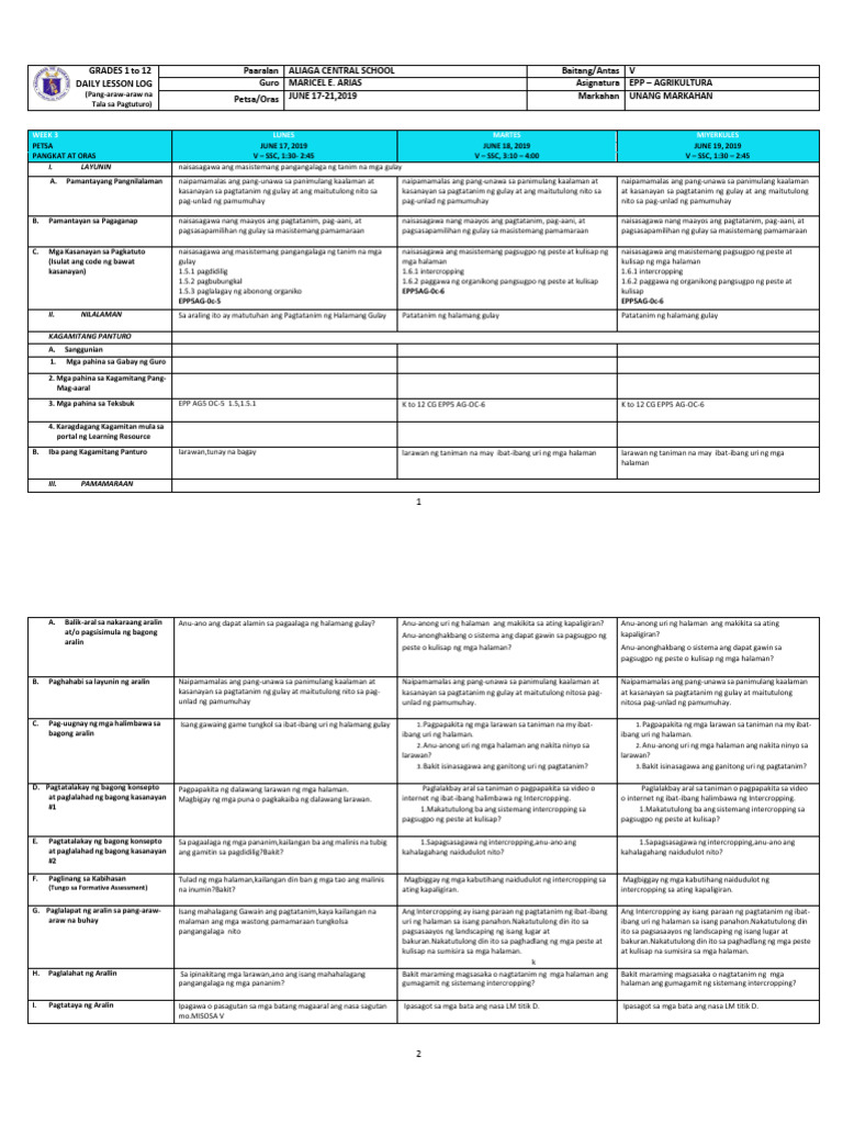 Epp 5 wEEK 3 AGRI | PDF