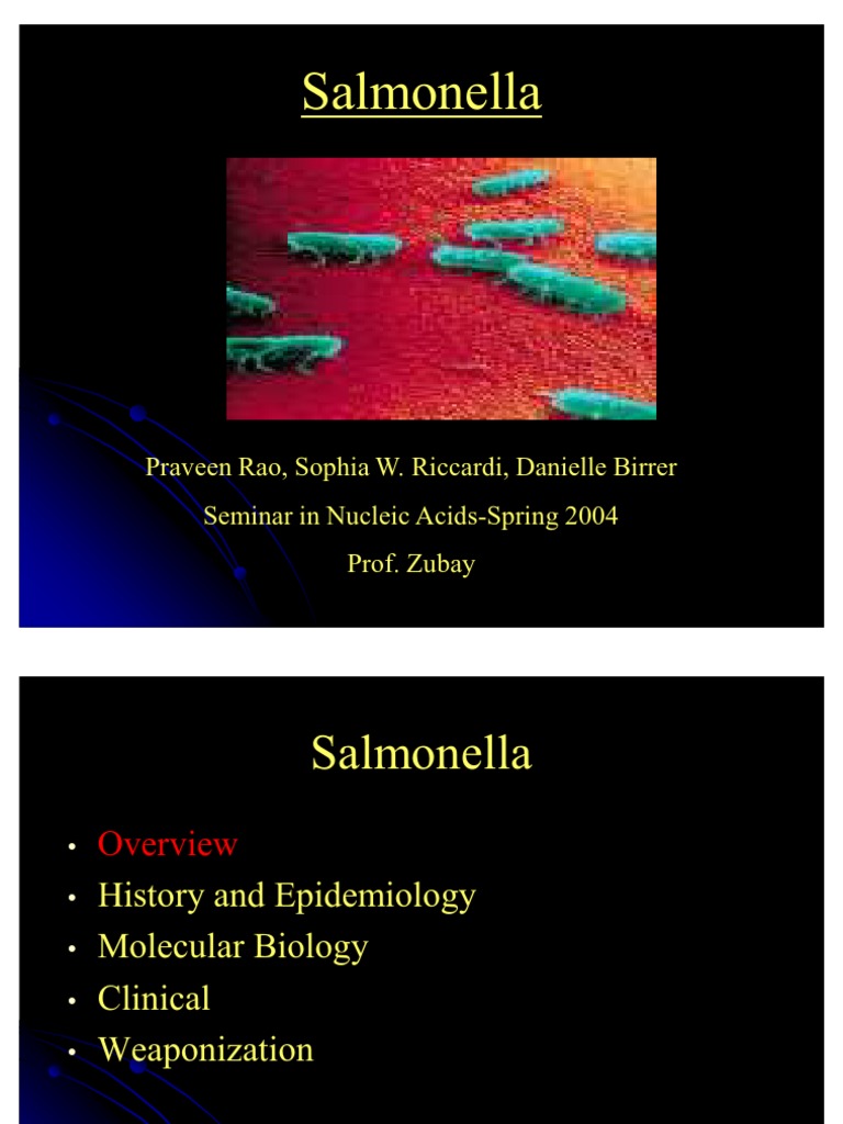 Salmonella Salmonella Bioterrorism