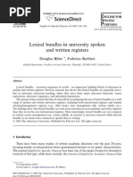Download Biber D Barbieri F Lexical Bundles in University Spoken and Written Registers ESP by younghorse SN81059875 doc pdf