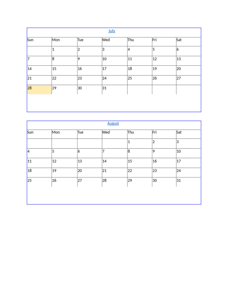 2024 Monthly Calendar Overview | PDF