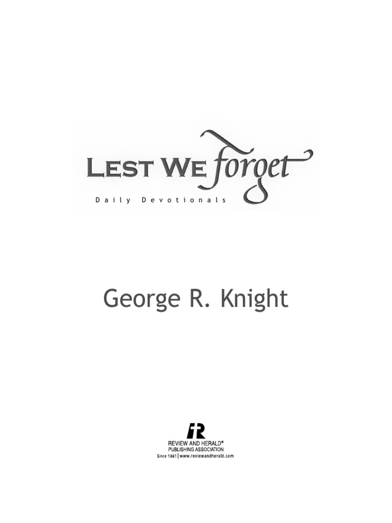 George R. Knight: Daily Devotionals | PDF | Bible Prophecy | Prophecy