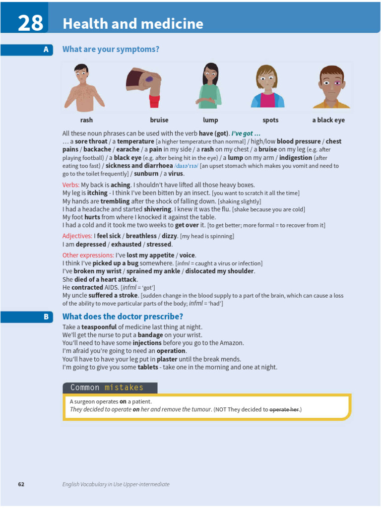 English Vocabulary in Use Upper-Intermediate-Health | PDF | Diseases ...