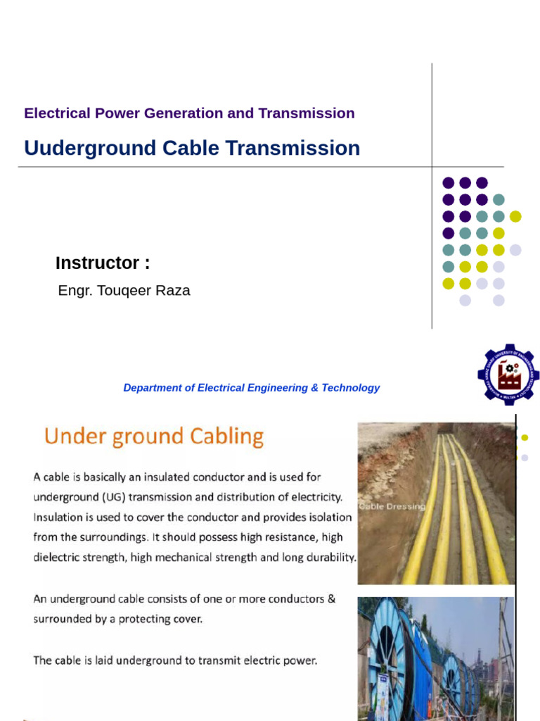 Underground Cable Transmission Guide | PDF
