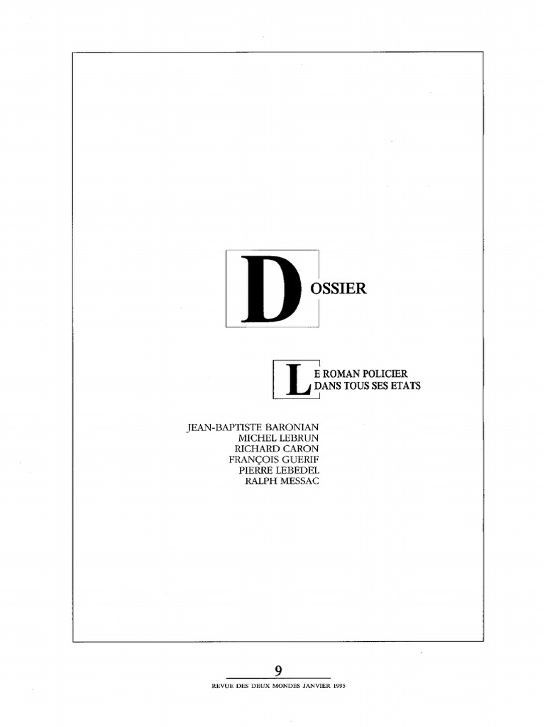 Histoire du roman policier en France | PDF | Romans | Fiction crime