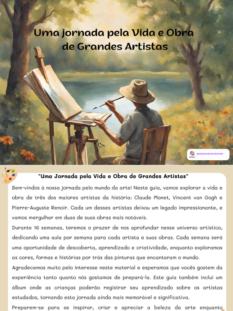 AMOSTRA - Uma Jornada Pela Vida e Obra de Grandes Artistas1 | PDF ...