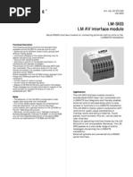 Zumtobel LM-SIO3 AV Interface Information