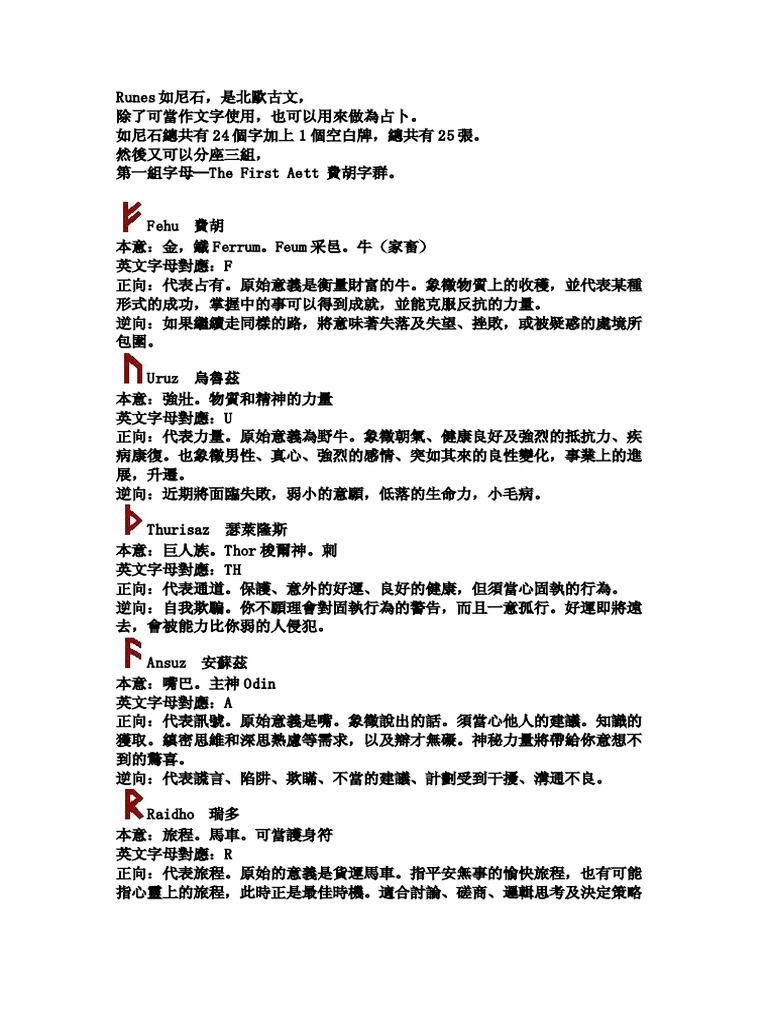 卢恩符号（如尼符文） | PDF