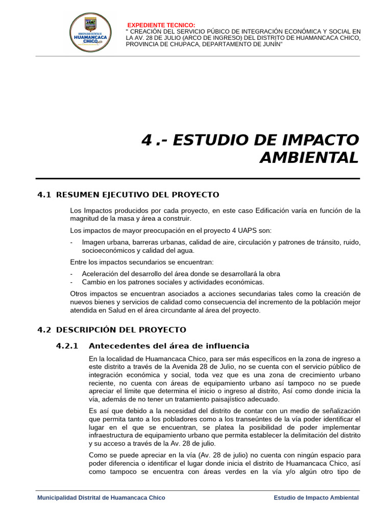 Estudio de Impacto Ambiental | PDF | Suelo | Entorno natural