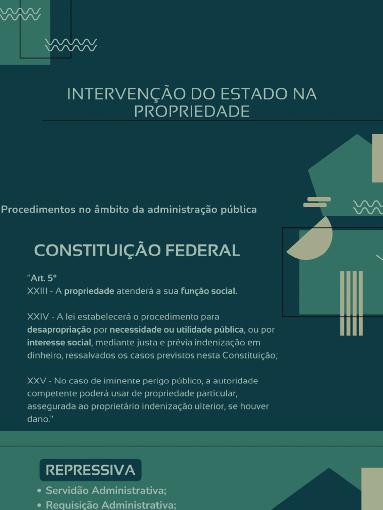 Interven%c3%87%c3%83o Do Estado Na Propriedade | PDF