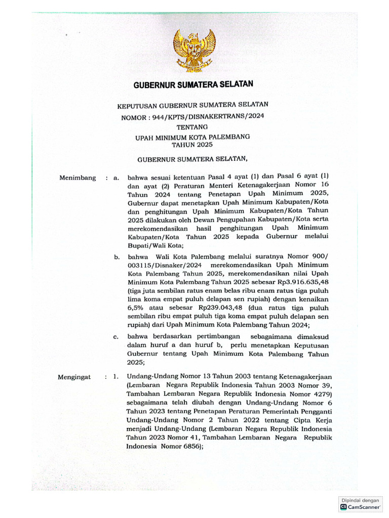 UMK Palembang 2025: Proyeksi, Tantangan, dan Harapan di Tengah Dinamika Ekonomi