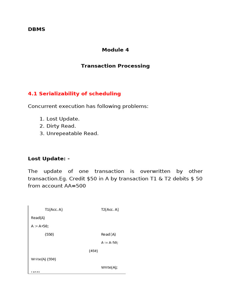 DBMS 4 | PDF | Synchronization | Databases