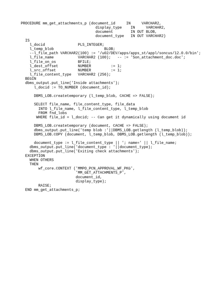 Retrieve Document Attachments Procedure | PDF