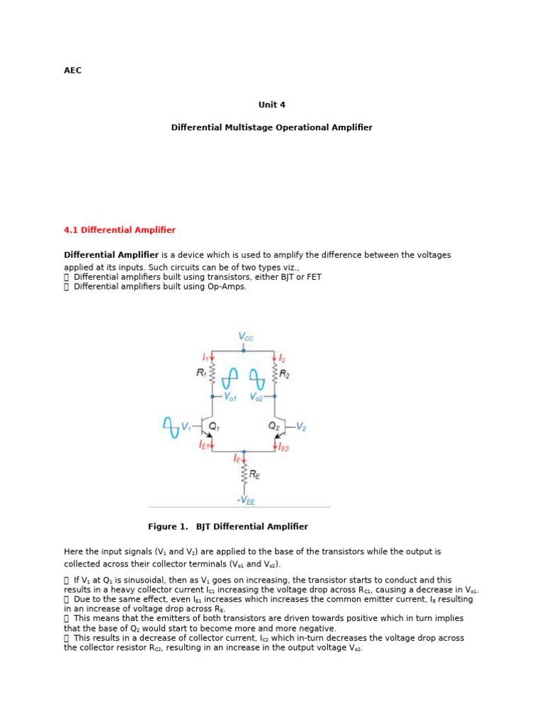 Differential and Power Amplifiers Overview | PDF | Amplifier ...