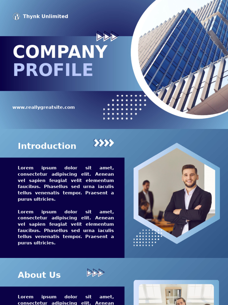 Blue and White Modern Company Profile Presentation | PDF