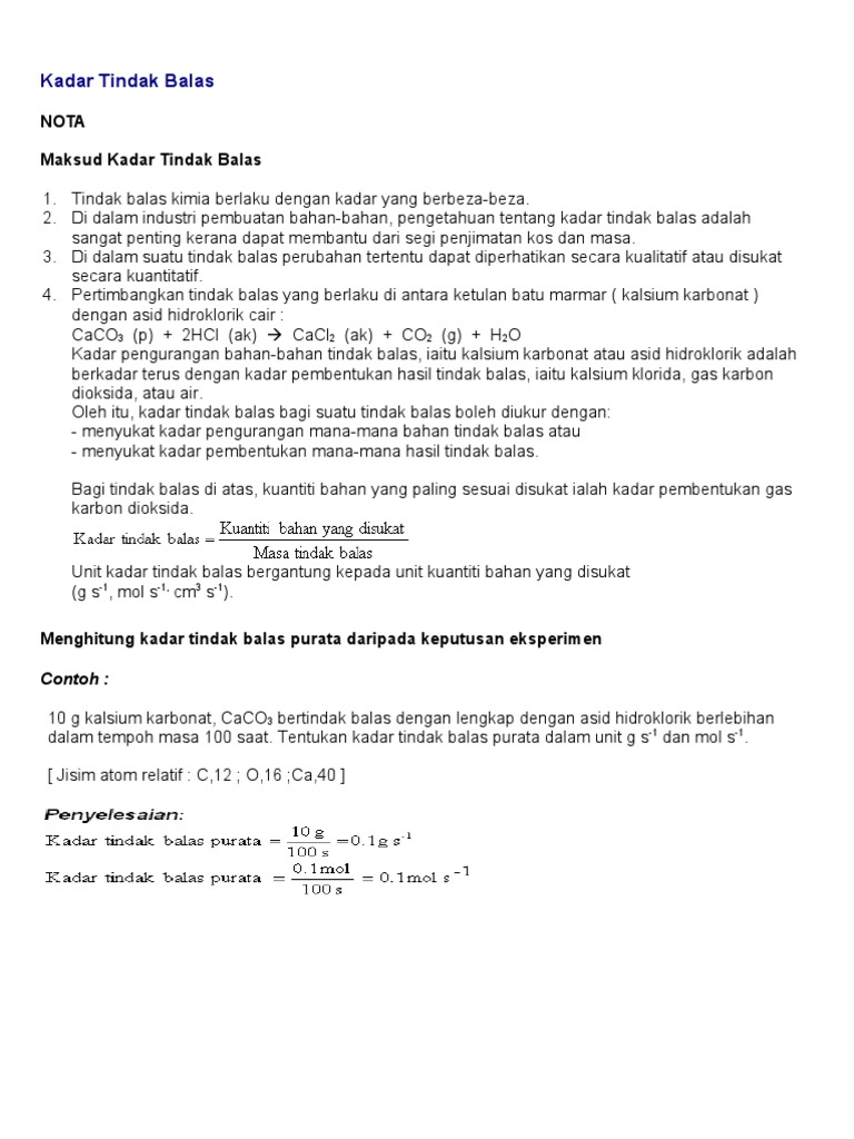 Nota Internet Kadar Tindak Balas Pdf