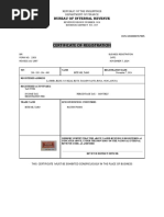 BIR Certificate (Form 2303) | PDF | Taxes | Economies