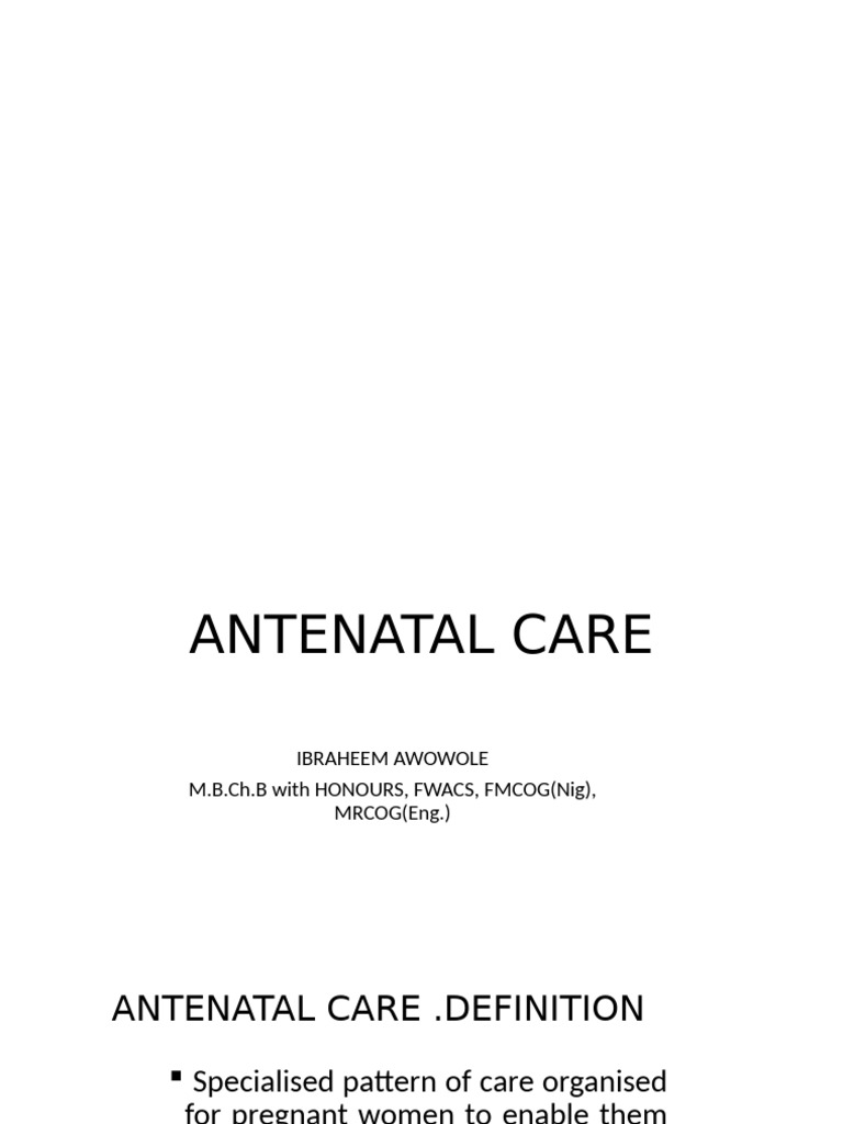 Antenatal Care For Medical Student Copy 2020 | PDF | Pregnancy | Childbirth