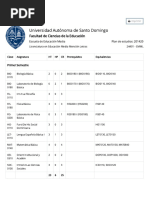 Plan de Estudios Licenciatura Letras UASD | PDF