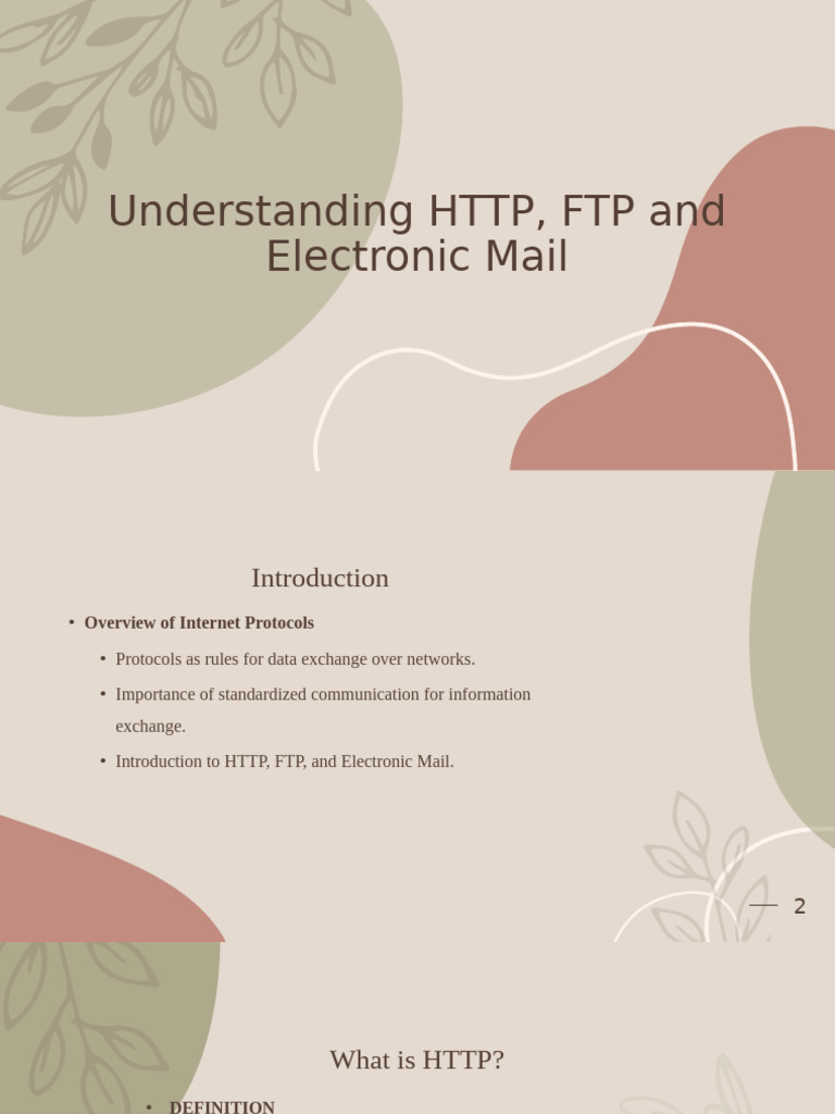 Understanding HTTP, FTP and Electronic Mail | PDF | File Transfer ...
