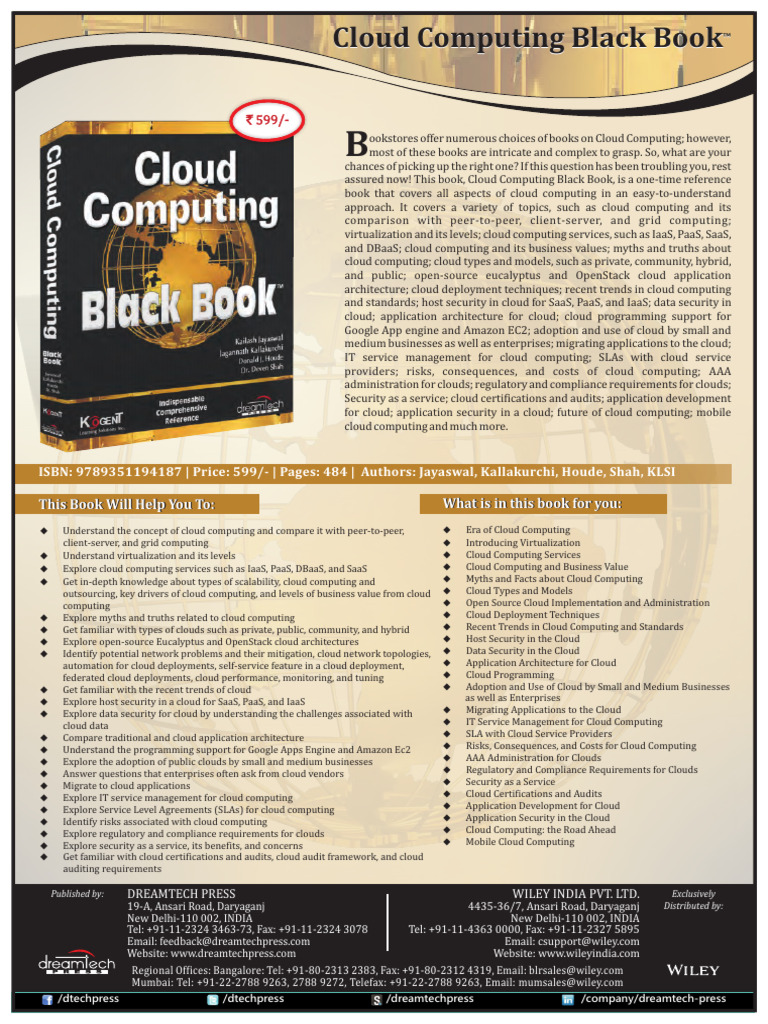 Cloud Computing Black Book Overview | PDF