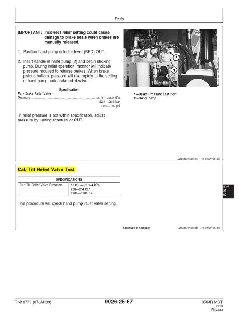 Cab lift cylinder | PDF | Pump | Valve