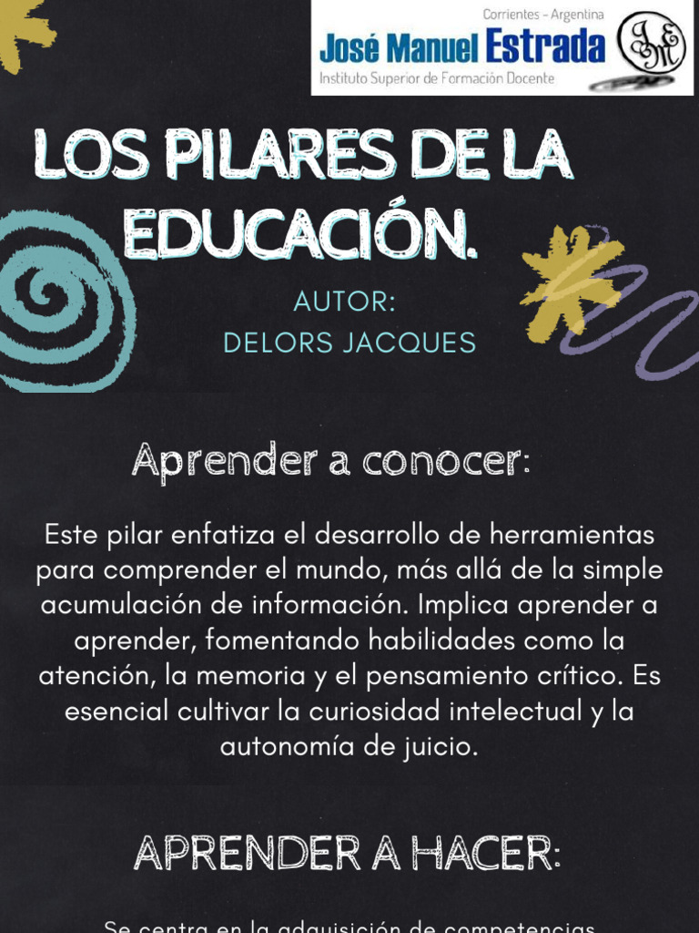 Pilares de la Educación de Delors | PDF