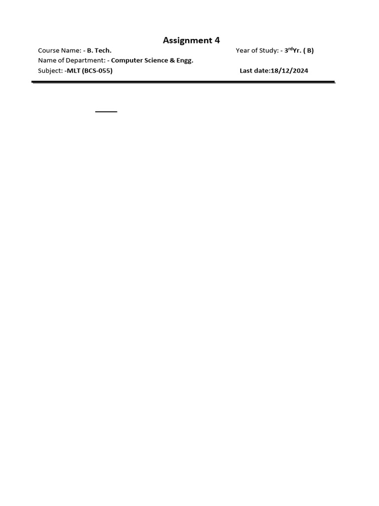 MLT 4 Assign | PDF
