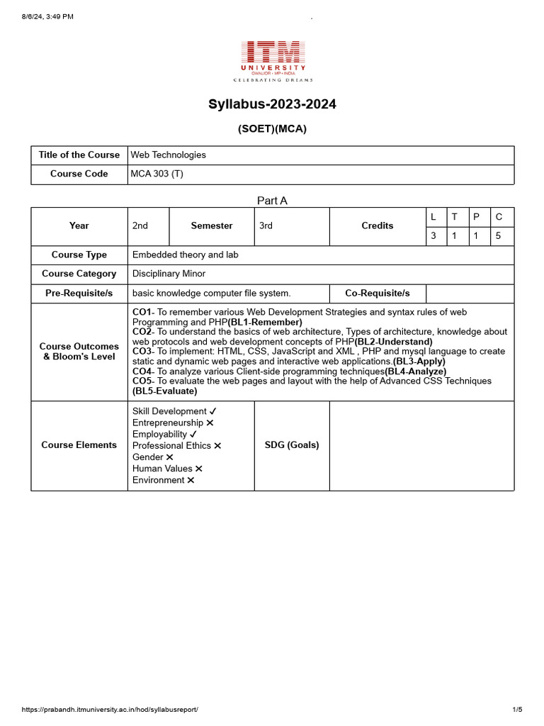 Web Tech Syllabus Pdf World Wide Web Internet Web